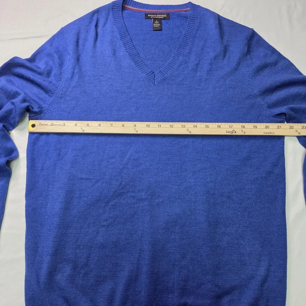 Banana Republic Men Merino Wool‎ Sweater Sz Lg Preppy Old Money Quiet Luxury